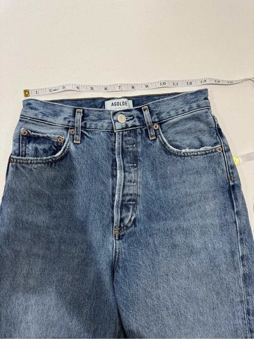 AGOLDE 90’s Pinch Waist Jeans Size 25 High Rise Straight Leg Distressed